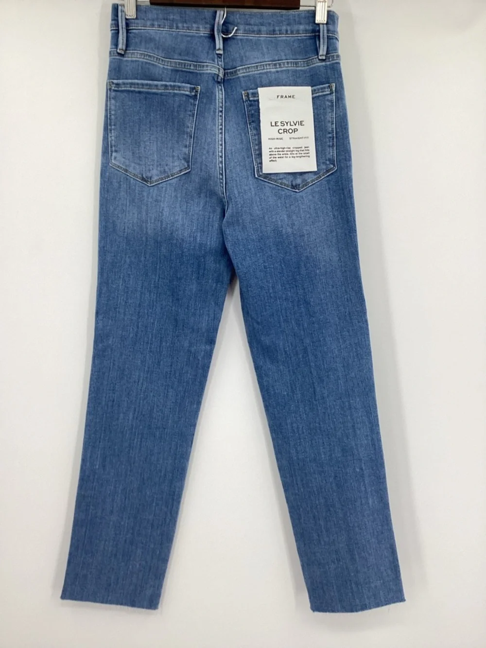 Frame Le Sylvia Crop Jeans High Rise Raw Hem - Picture 2 of 15